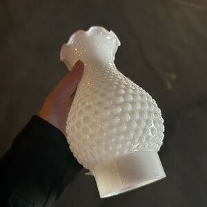 Chic White Hobnail lampshade vintage grandmacore cottagecore